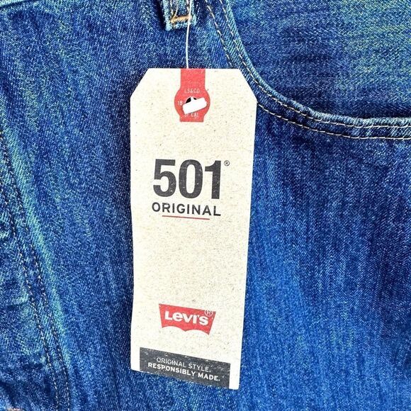 Levi’s NWT 501xx Straight Leg Blue Denim‎ Jeans Men’s 42 x 30 - Picture 4 of 13